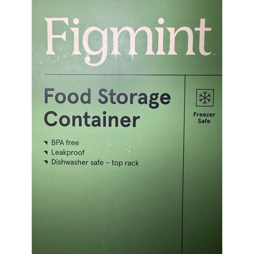Figmint Food Storage Container 3 Cup Sage Green Leakproof NWT